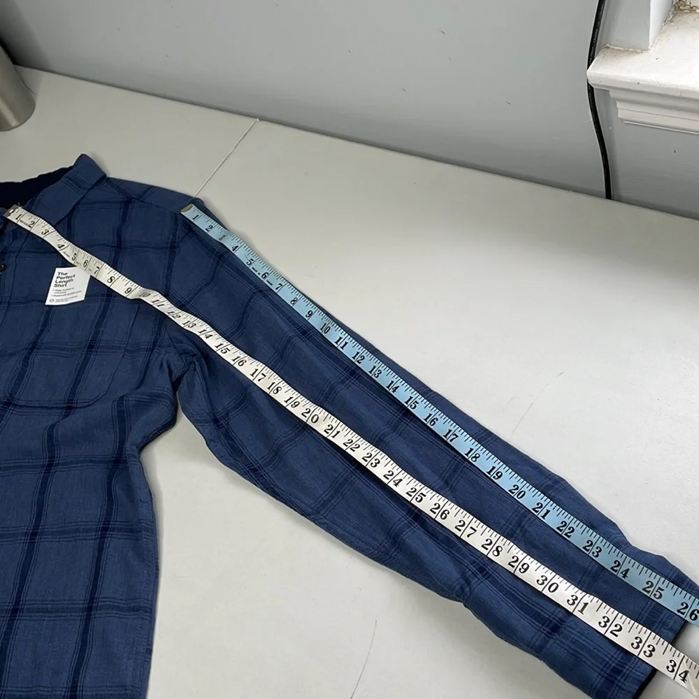 NWT M Mens Sonoma‎ Button Down Shirt Blue Plaid